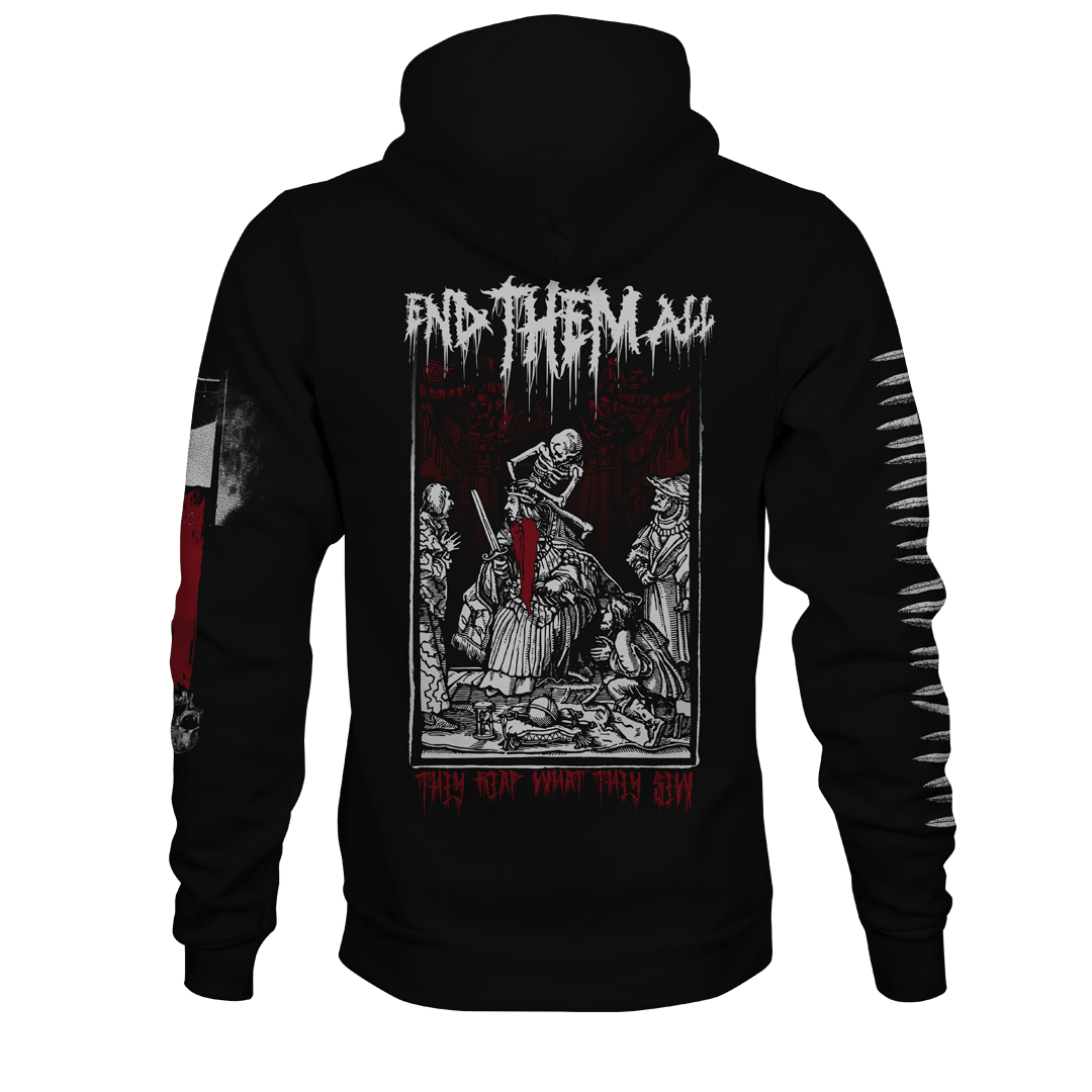KOTW “End Them All” Heavyweight Zip-Up Hoodie – Back