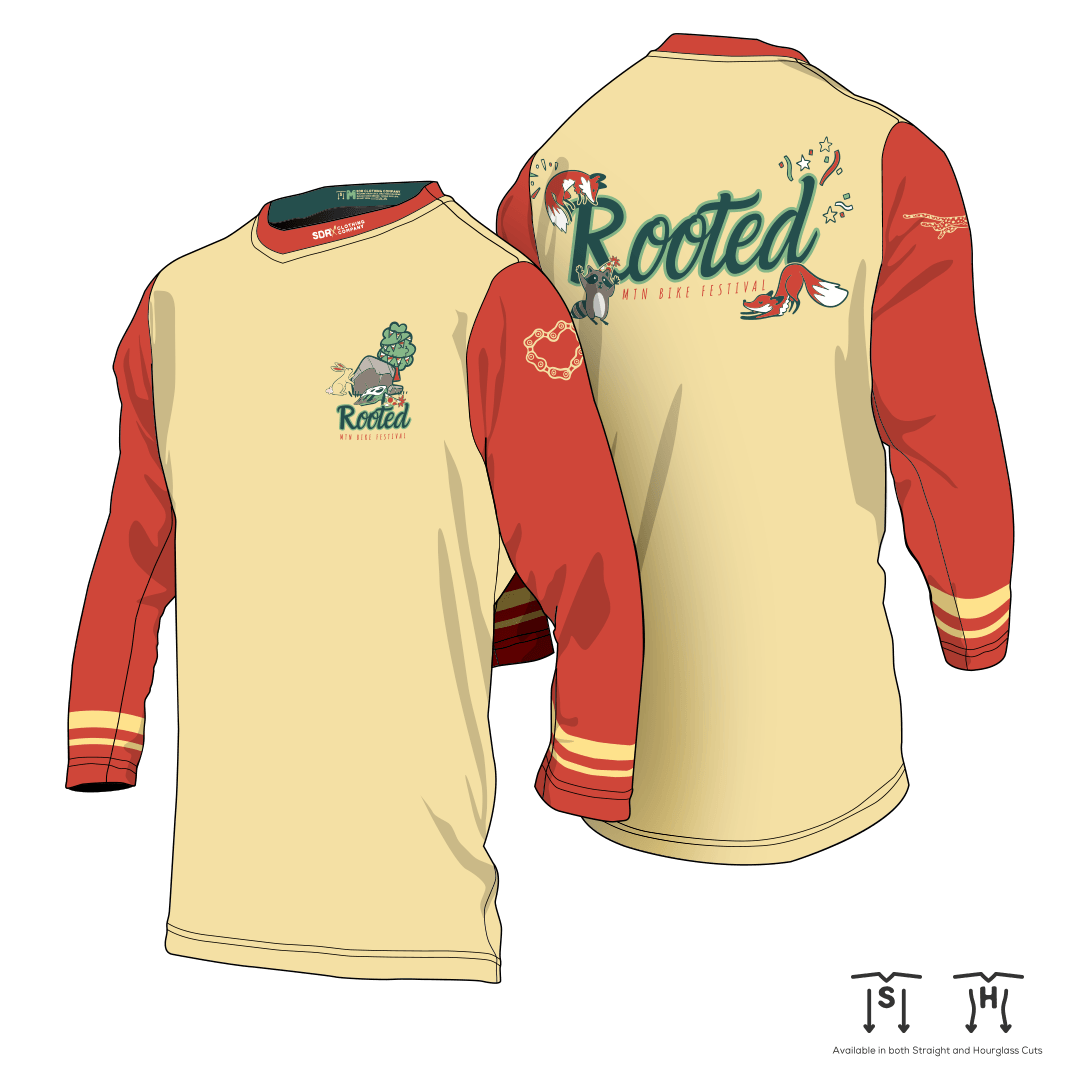 Rooted “Party Animal” Three-Quarter Sleeve Ultralight Trail Jersey